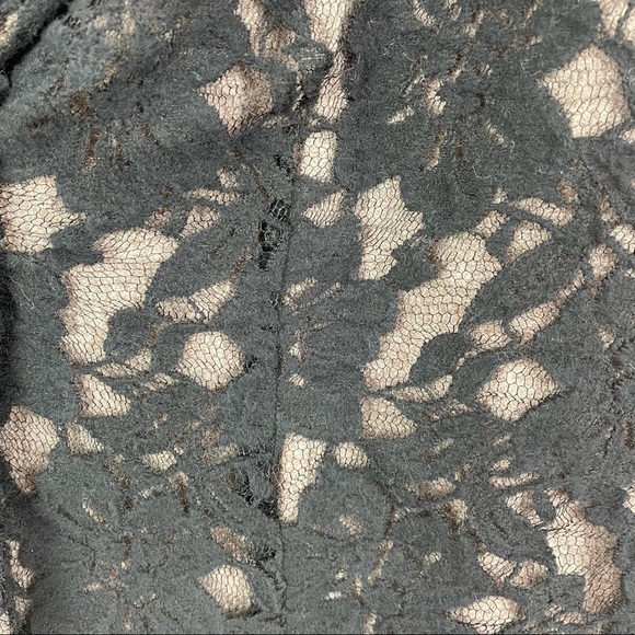 Nic + Zoe Black & Tan Lace Burnout Wool Blazer Jacket Size Petite Medium - Picture 8 of 15